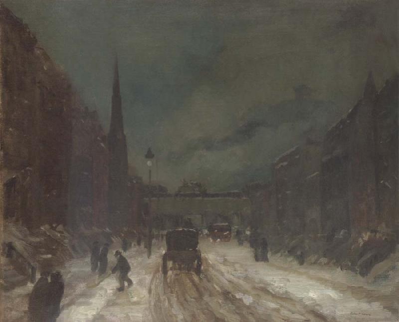 Robert Henri Street Scene with Snow Germany oil painting art